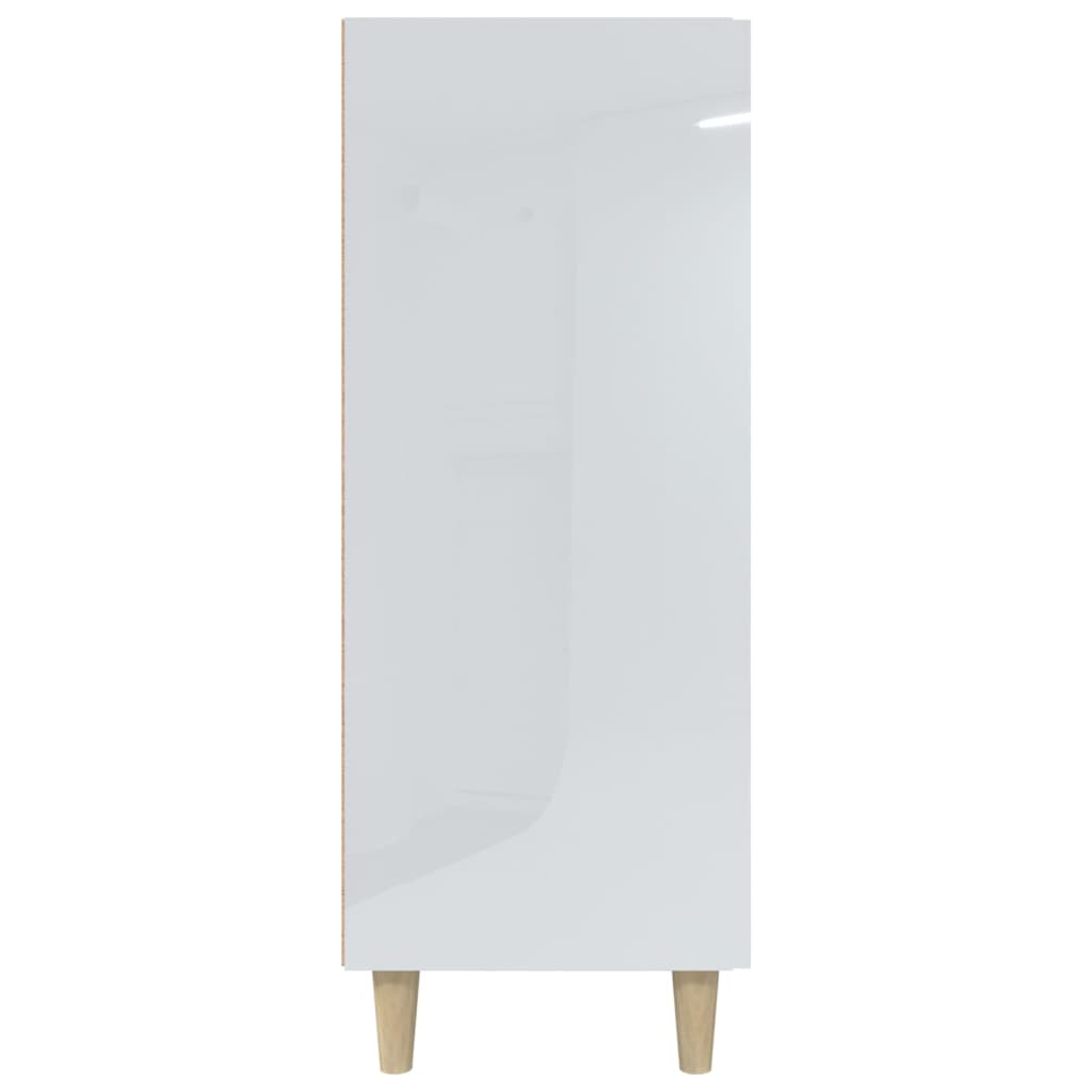 vidaXL Sideboard High Gloss White 27.4"x13.4"x35.4" Engineered Wood