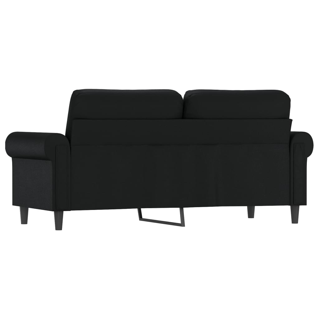 vidaXL 2-Seater Sofa Black 55.1" Faux Leather