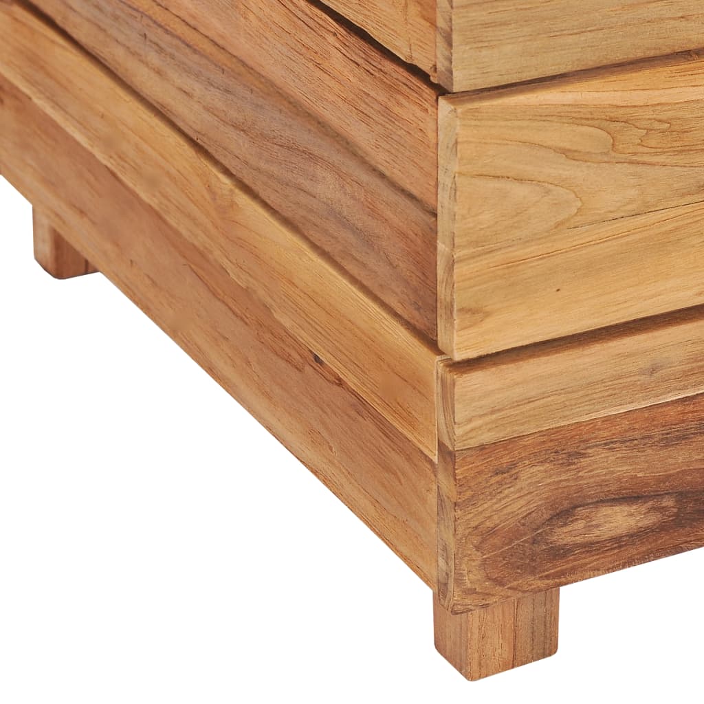 vidaXL Raised Bed 39.4"x15.7"x15" Solid Wood Teak and Steel
