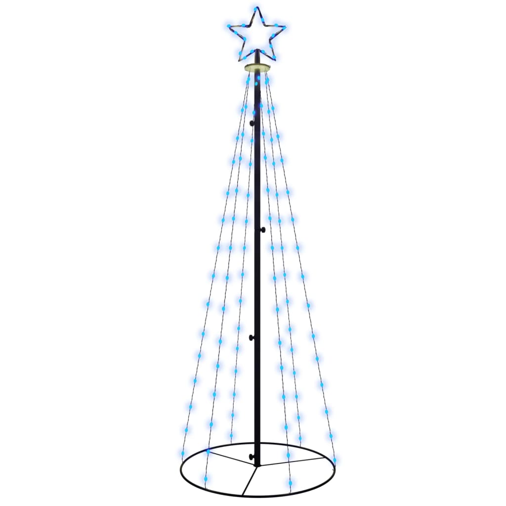 vidaXL Christmas Cone Tree Blue 108 LEDs 2x6 ft