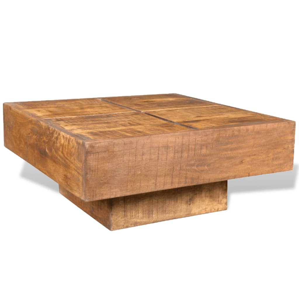 vidaXL Coffee Table Brown Square Solid Mango Wood
