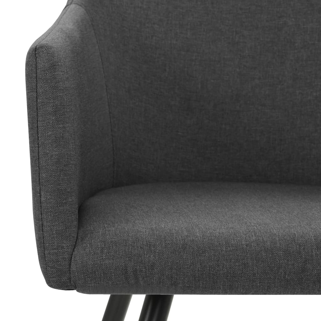 vidaXL Dining Chairs 6 pcs Dark Gray Fabric