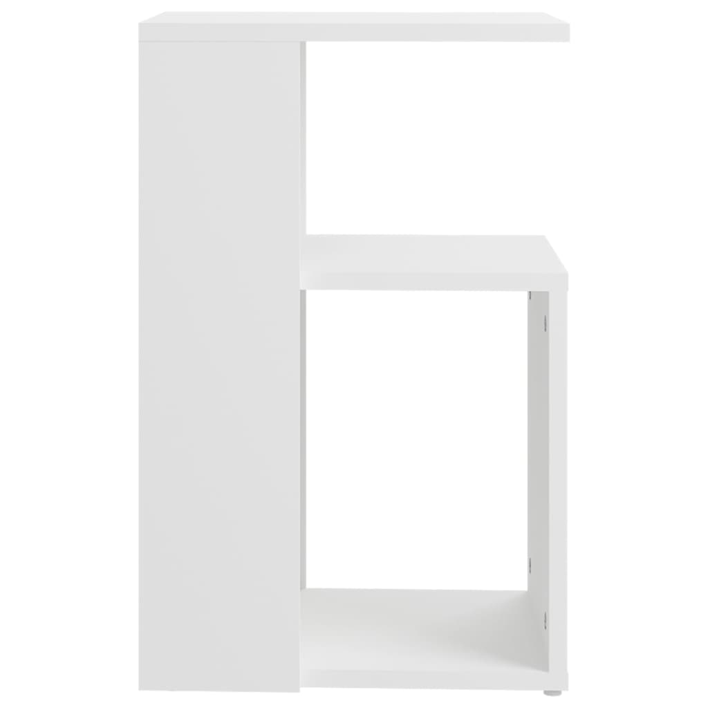 vidaXL Side Table White 14.2"x11.8"x22" Engineered Wood