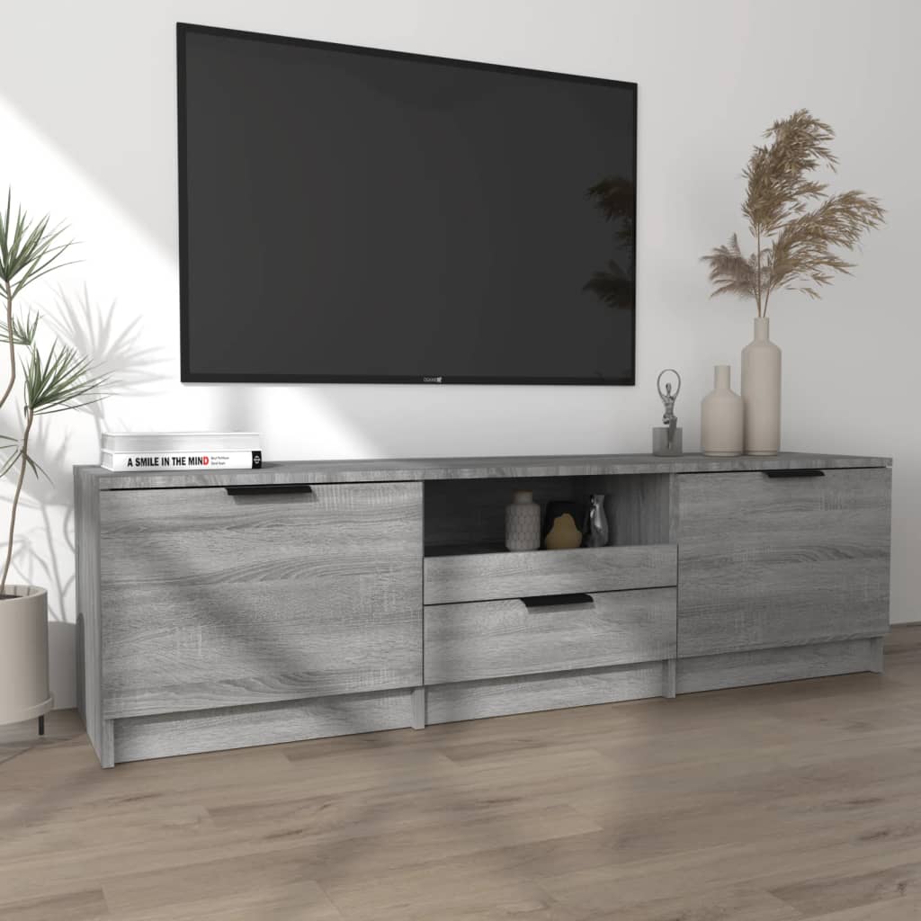 vidaXL TV Stand Gray Sonoma 55.1"x13.8"x15.7" Engineered Wood
