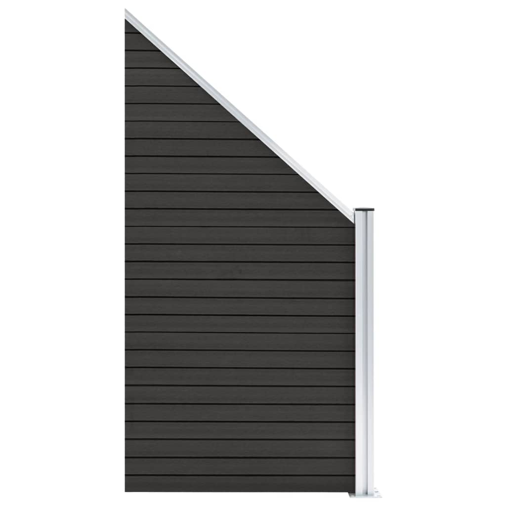 vidaXL Fence Panel WPC 37.4"x(41.3"-70.9") Gray