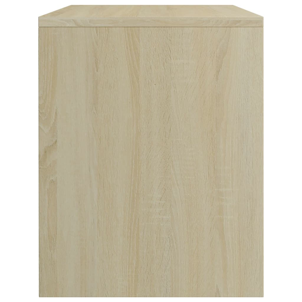 vidaXL Bedside Cabinet Sonoma Oak 15.7"x11.8"x15.7" Engineered Wood