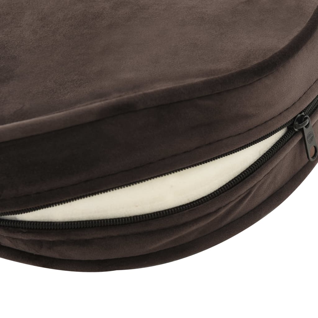 vidaXL Dog Sofa Brown 27.2"x19.3"x15.7" Plush and Faux Leather