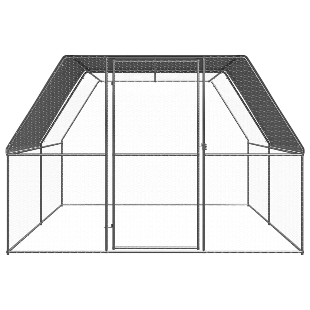 vidaXL Outdoor Chicken Cage 9.8'x13.1'x6.6' Galvanized Steel