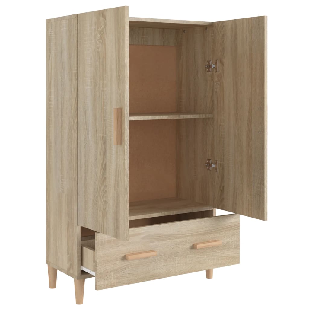 vidaXL Highboard Sonoma Oak 27.6"x12.2"x45.3" Engineered Wood