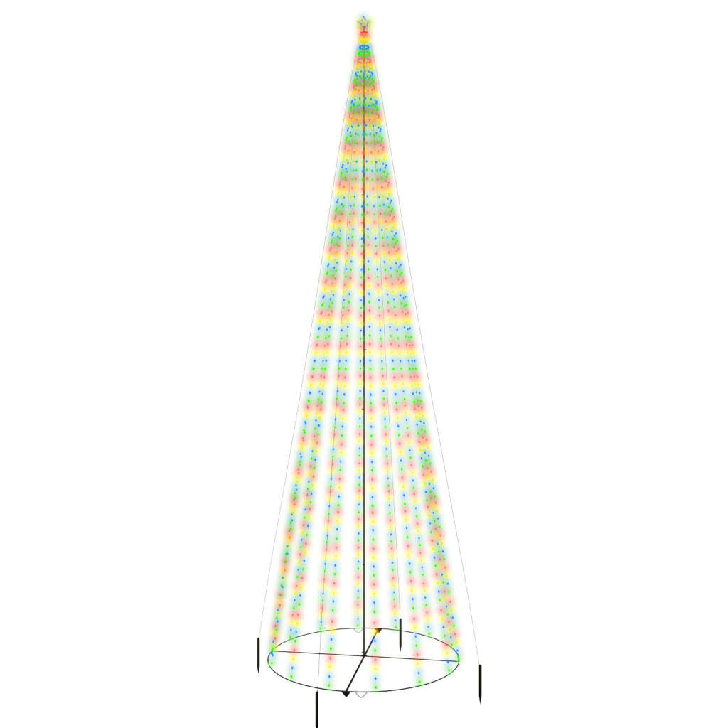 vidaXL Christmas Cone Tree Colorful 1134 LEDs 8x26 ft
