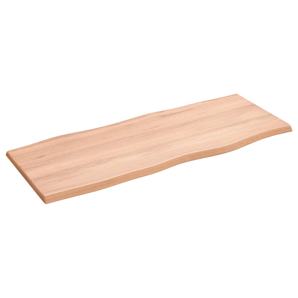 vidaXL Table Top Light Brown 39.4"x15.7"x0.8" Treated Solid Wood Oak Live Edge
