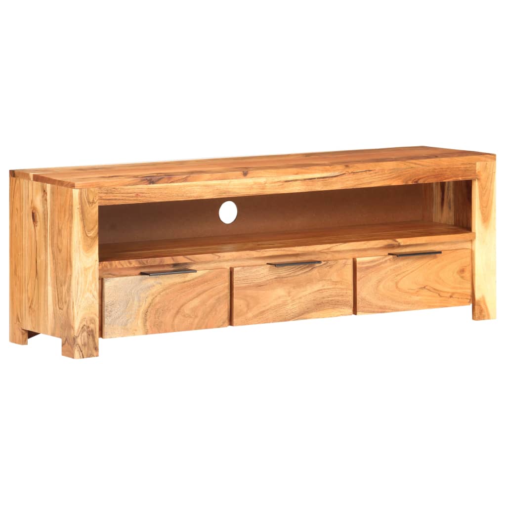 vidaXL TV Cabinet 46.9"x11.8"x16.1" Solid Acacia Wood