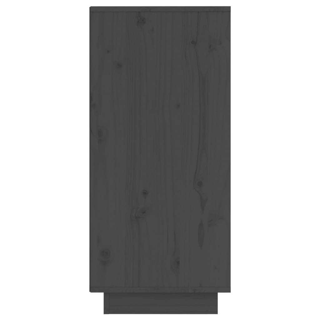 vidaXL Sideboard Gray 12.4"x13.4"x29.5" Solid Wood Pine