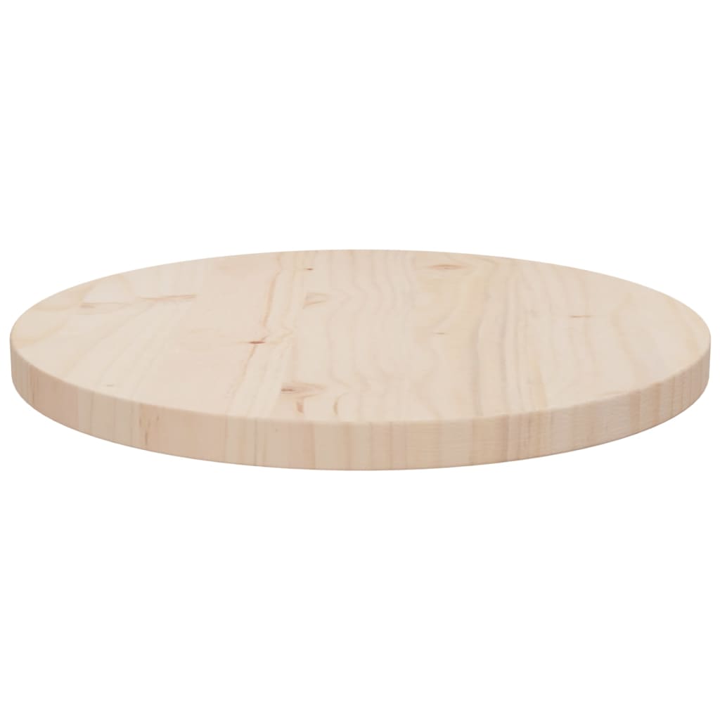 vidaXL Table Top Ø15.7"x1" Solid Wood Pine