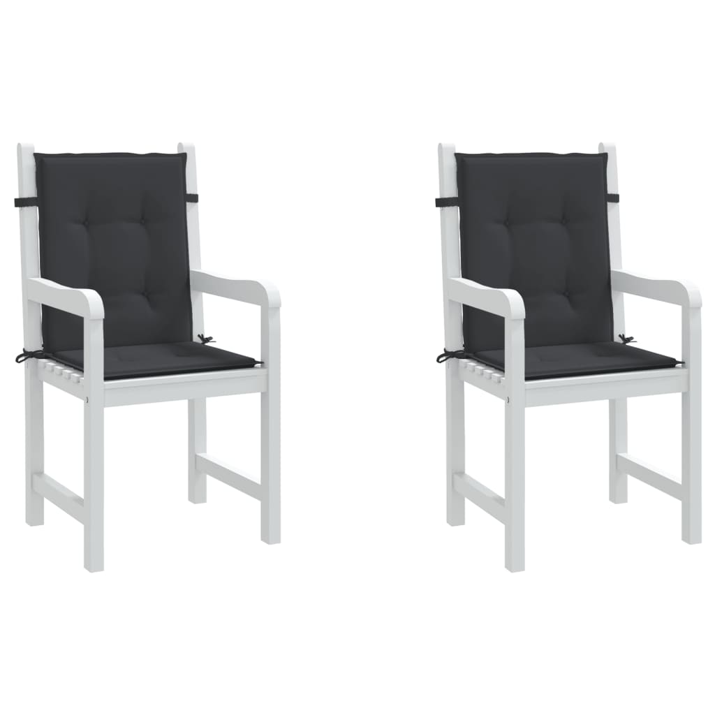 vidaXL Garden Chair Cushions 2 pcs Black 39.4"x19.7"x1.2"