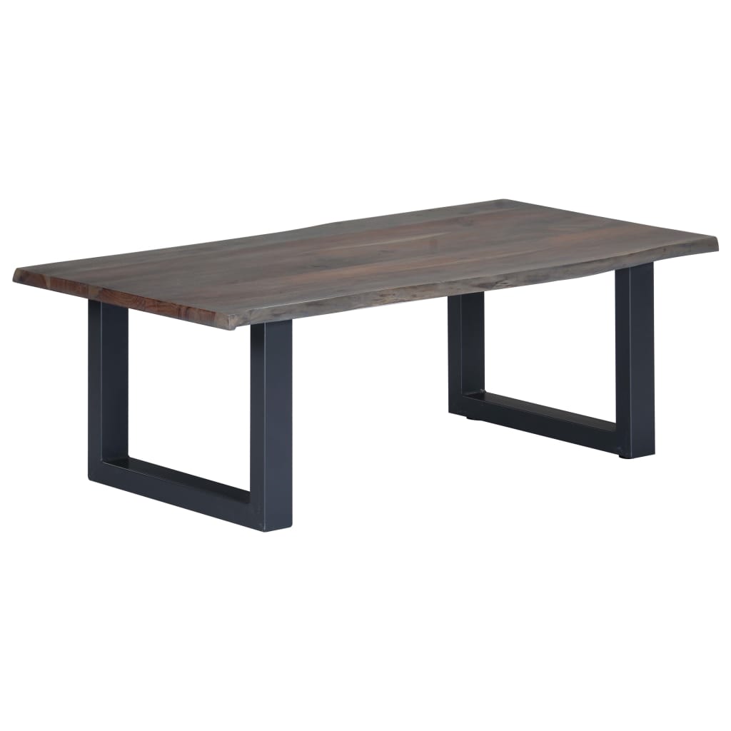 vidaXL Coffee Table with Live Edges Gray 45.3"x23.6"x15.7"