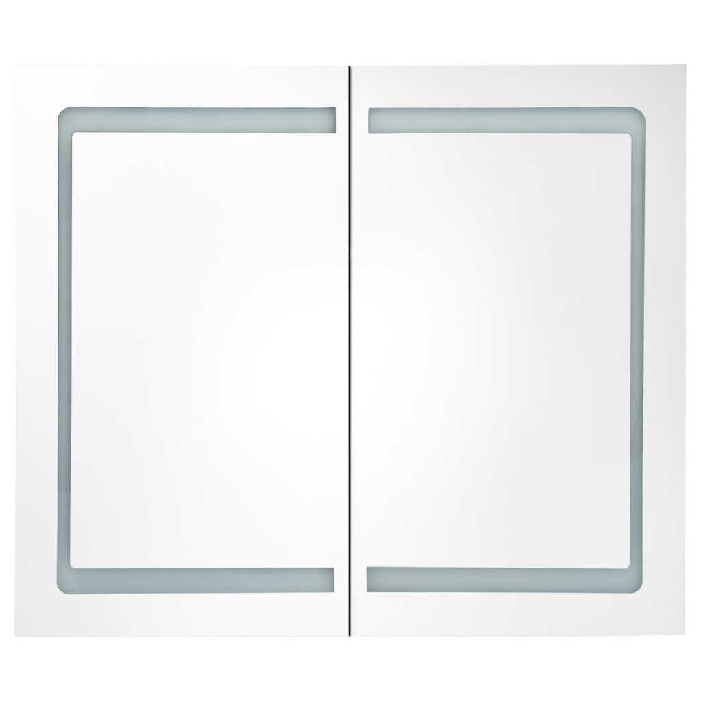 vidaXL LED Bathroom Mirror Cabinet 31.5"x4.8"x26.8"