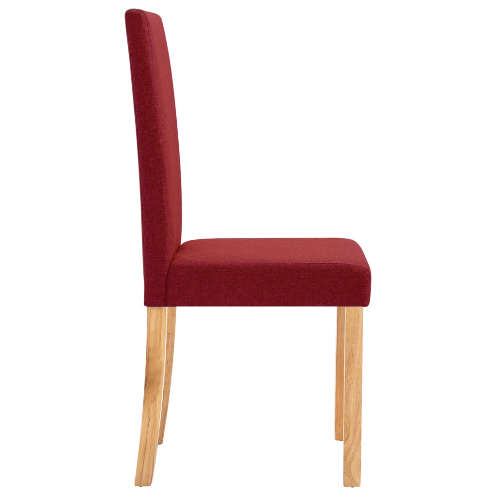 vidaXL Dining Chairs 6 pcs Wine Red Fabric