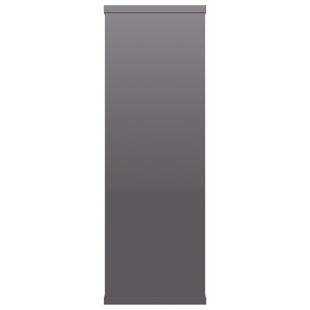 vidaXL Wall Shelves High Gloss Gray 40.9" x 7.9" x 23" Engineered Wood