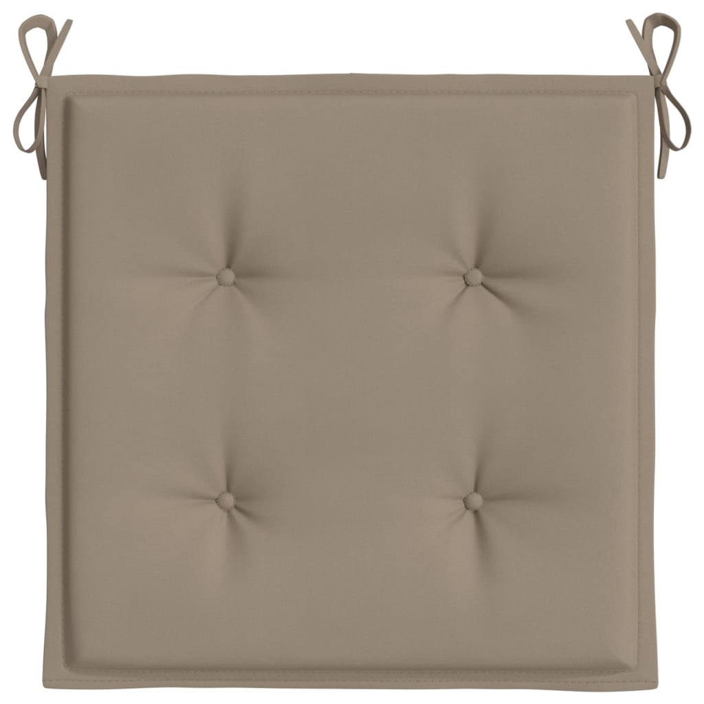 vidaXL Garden Chair Cushions 6 pcs Taupe 15.7"x15.7"x1.2" Oxford Fabric