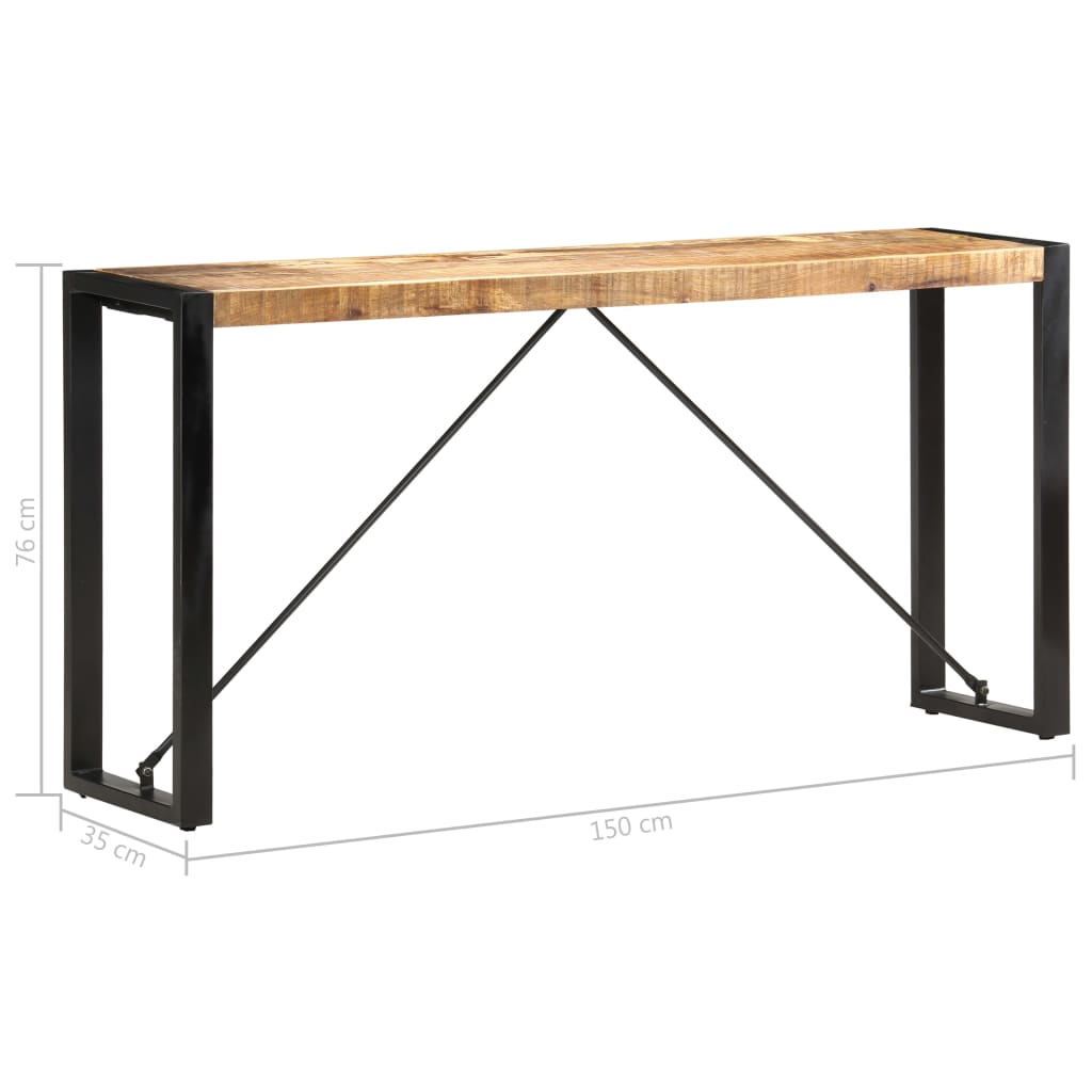 vidaXL Console Table 59.1"x13.8"x29.9" Solid Mango Wood