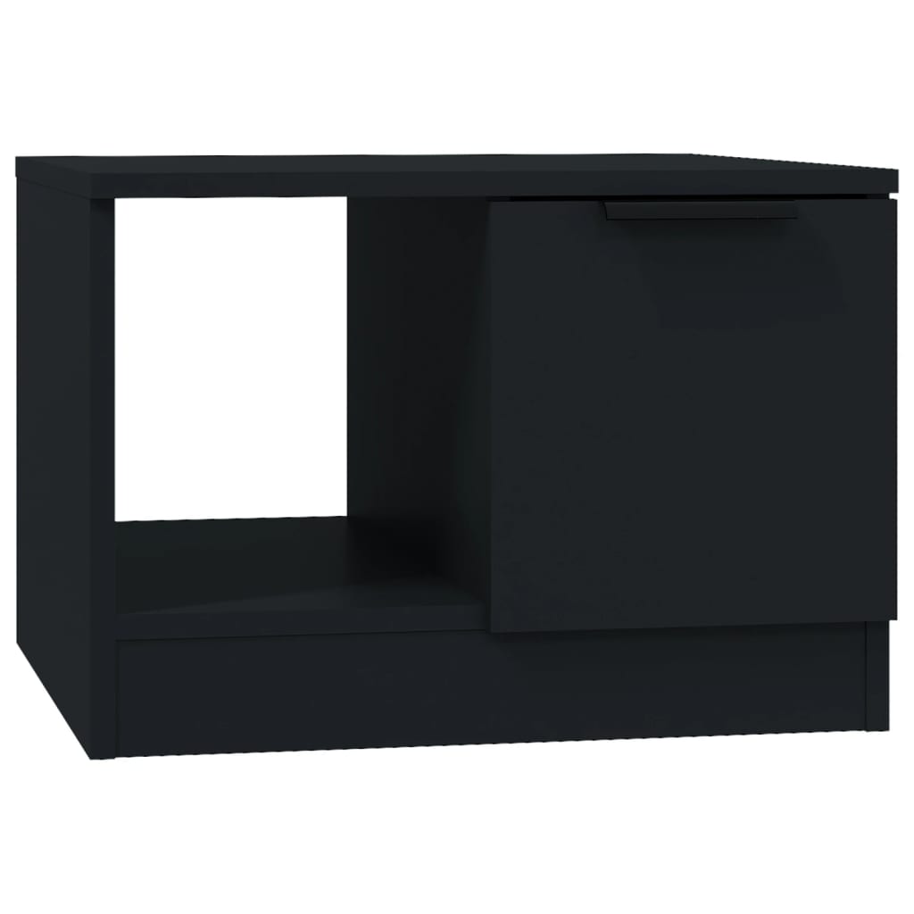 vidaXL Coffee Table Black 19.7"x19.7"x14.2" Engineered Wood