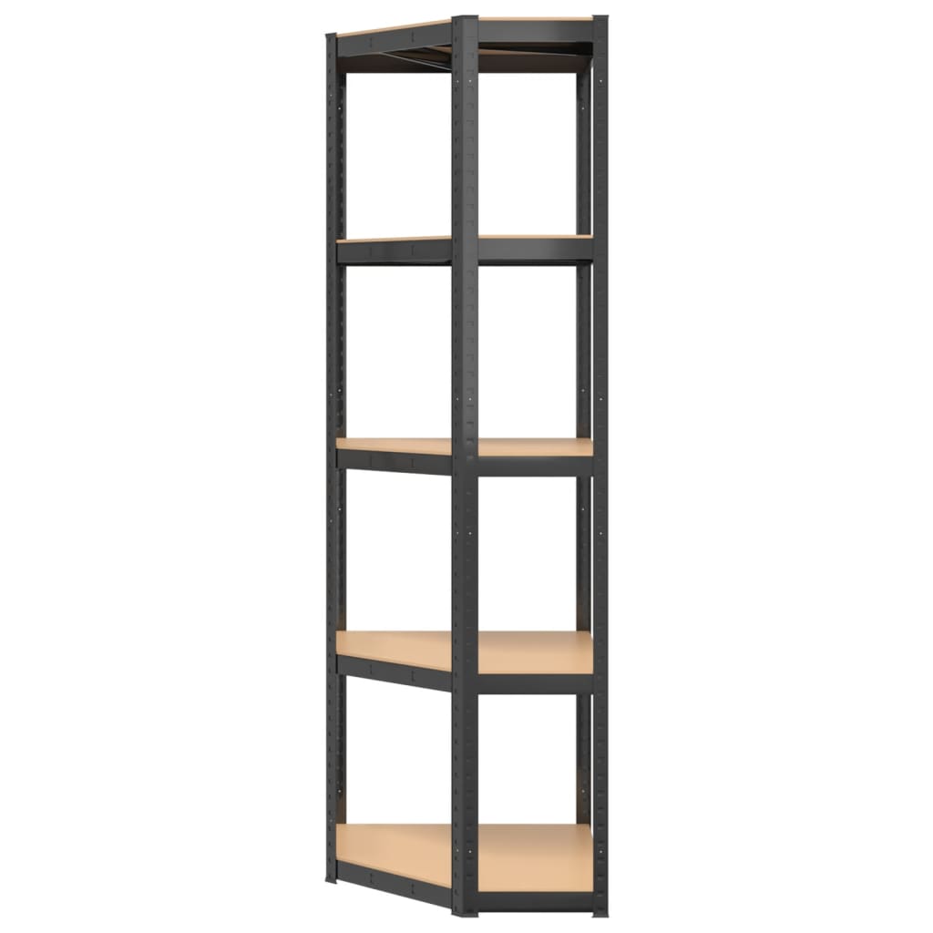 vidaXL 5-Layer Corner Shelf Anthracite Steel&Engineered Wood
