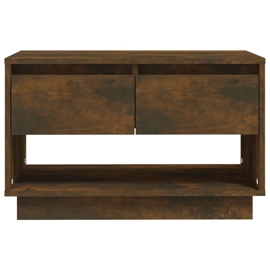 vidaXL TV Cabinet Smoked Oak 27.6"x16.1"x17.3" Engineered Wood