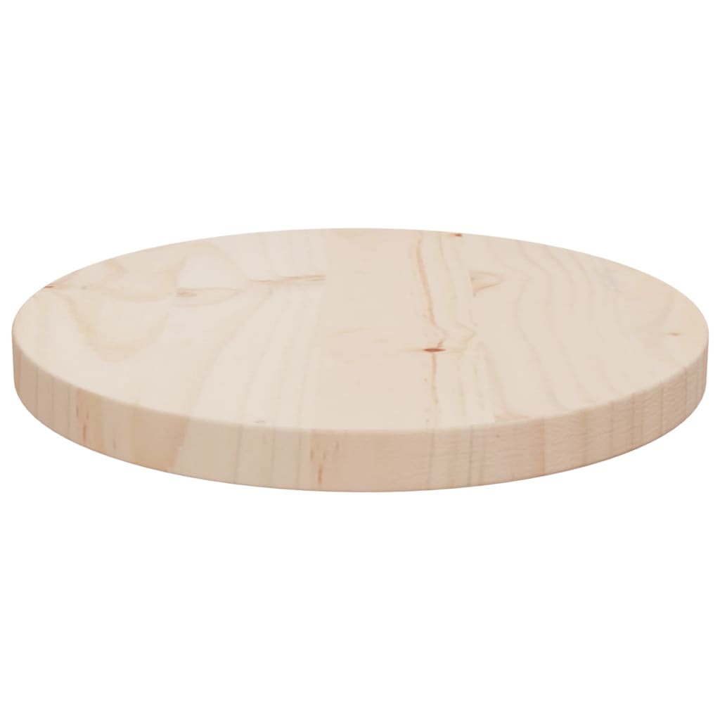 vidaXL Table Top Ø11.8"x1" Solid Wood Pine