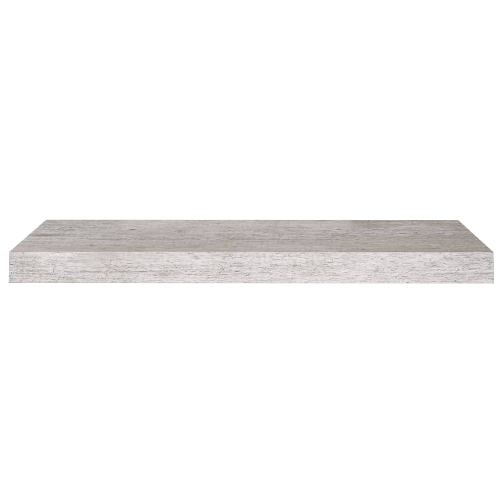 vidaXL Floating Wall Shelf Concrete Gray 23.6"x9.3"x1.5" MDF