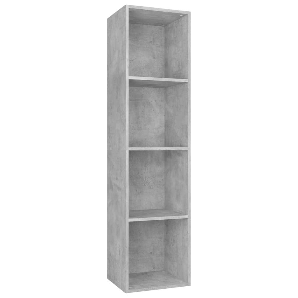 vidaXL Book Cabinet/TV Cabinet Concrete Gray 14.2 x11.8 x56.3 Chipboard