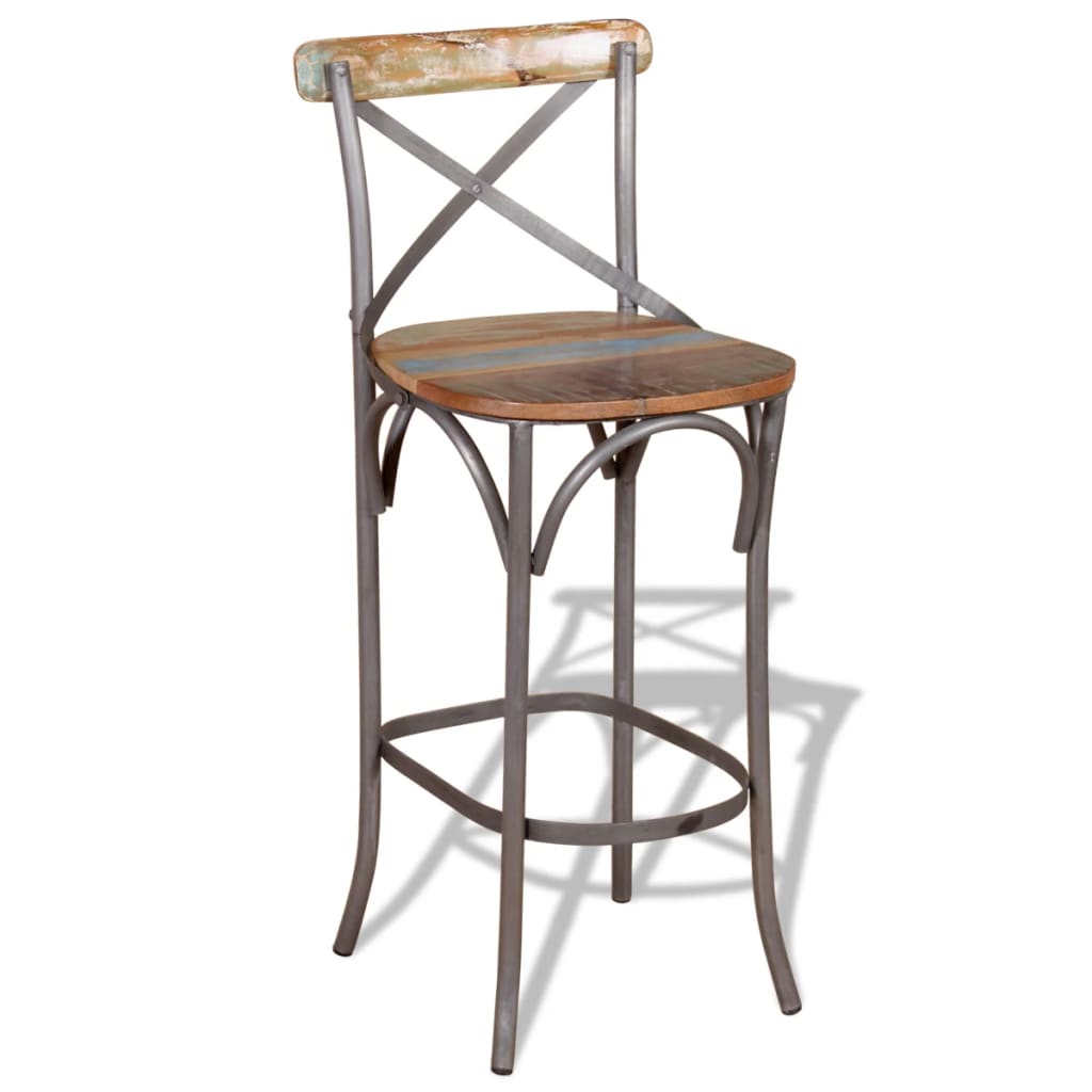 vidaXL Bar Chair Solid Reclaimed Wood