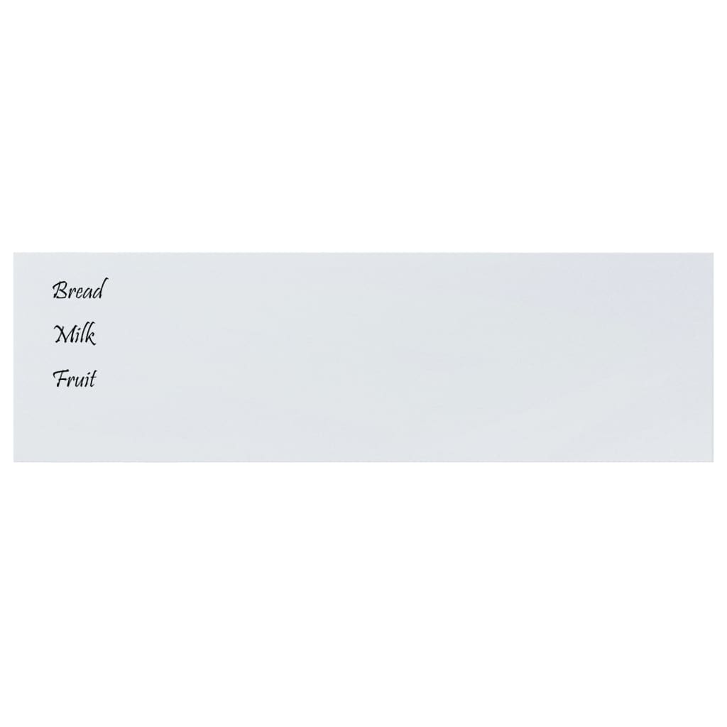 vidaXL Wall-mounted Magnetic Board White 39.4"x11.8" Tempered Glass