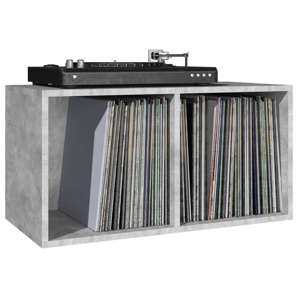 vidaXL Vinyl Storage Box Concrete Gray 28"x13.4"x14.2" Engineered Wood