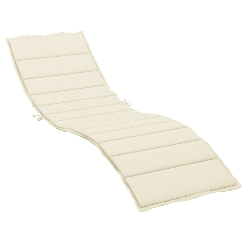 vidaXL Sun Lounger Cushion Cream 78.7"x27.6"x1.2" Fabric
