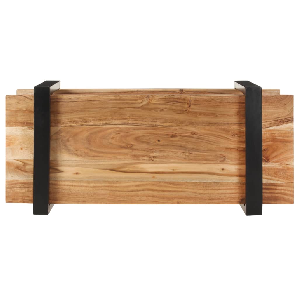 vidaXL TV Cabinet 35.4"x15.7"x15.7" Solid Acacia Wood