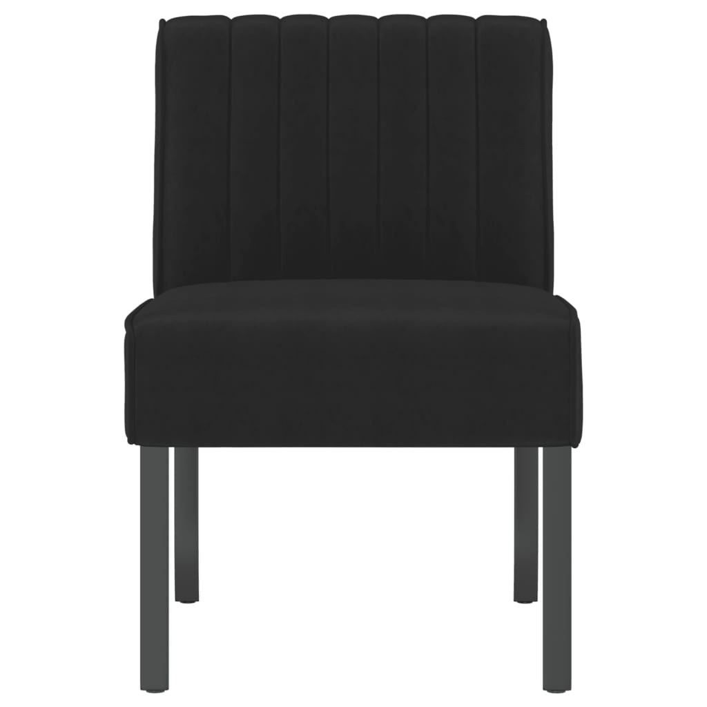 vidaXL Slipper Chair Black Velvet