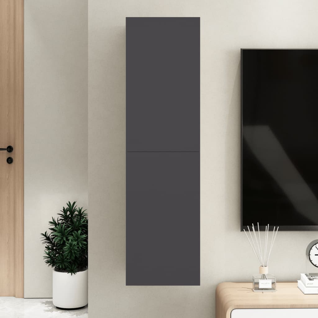 vidaXL TV Stand Gray 12"x11.8"x43.3" Engineered Wood