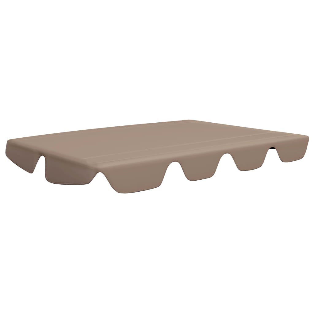 vidaXL Replacement Canopy for Garden Swing Taupe 74"/66.1"x43.3"/57.1"