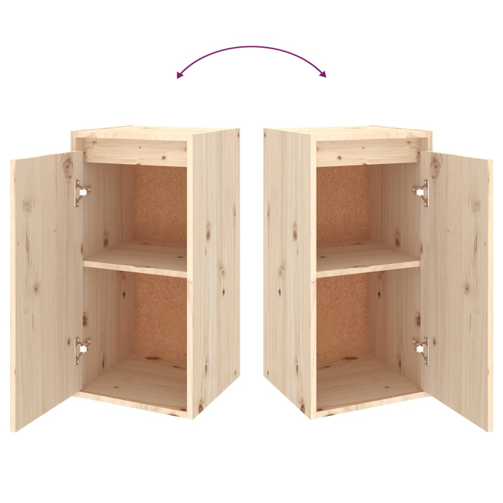 vidaXL Wall Cabinet 11.8"x11.8"x23.6" Solid Wood Pine