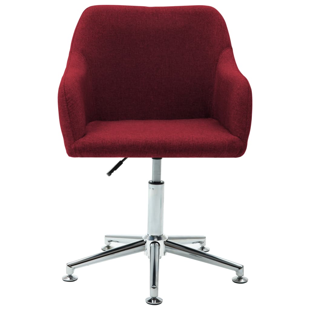 vidaXL Swivel Dining Chair Wine Red Fabric