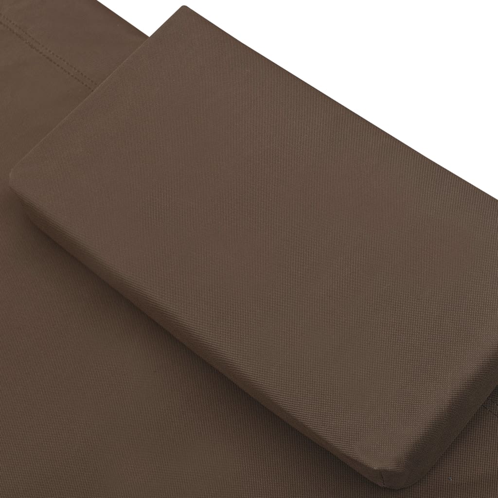 vidaXL Patio Lounge Bed Fabric Brown