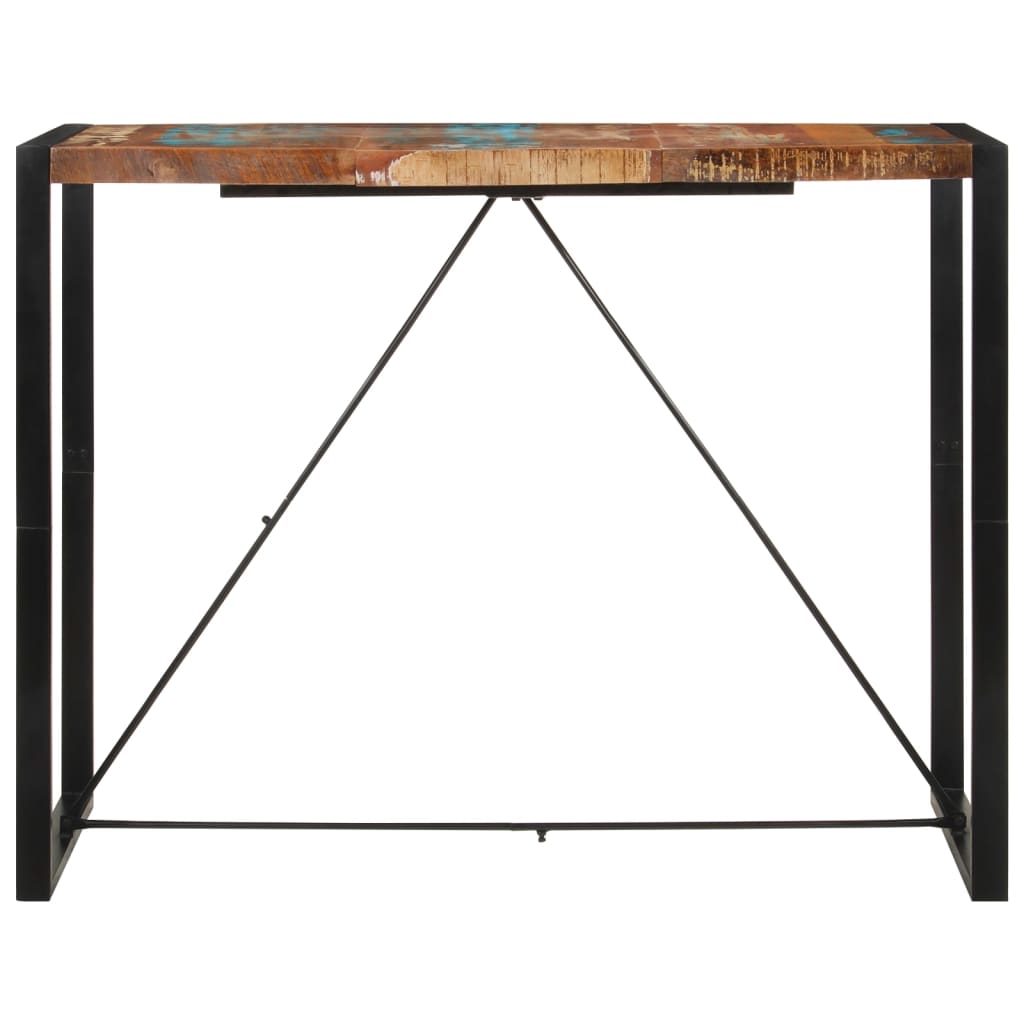 vidaXL Bar Table 55.1"x27.6"x43.3" Solid Wood Reclaimed