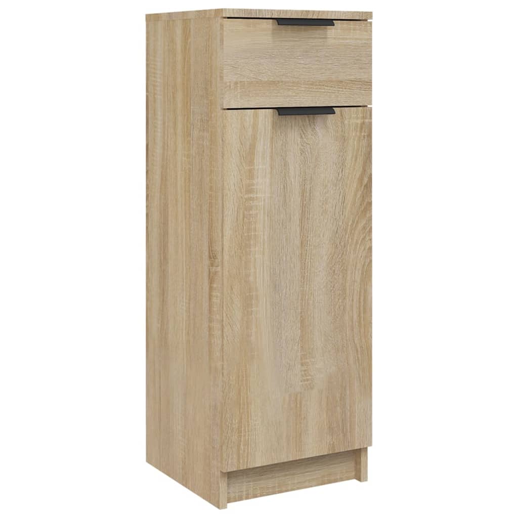 vidaXL Bathroom Cabinet Sonoma Oak 12.6"x13.4"x35.4" Engineered Wood