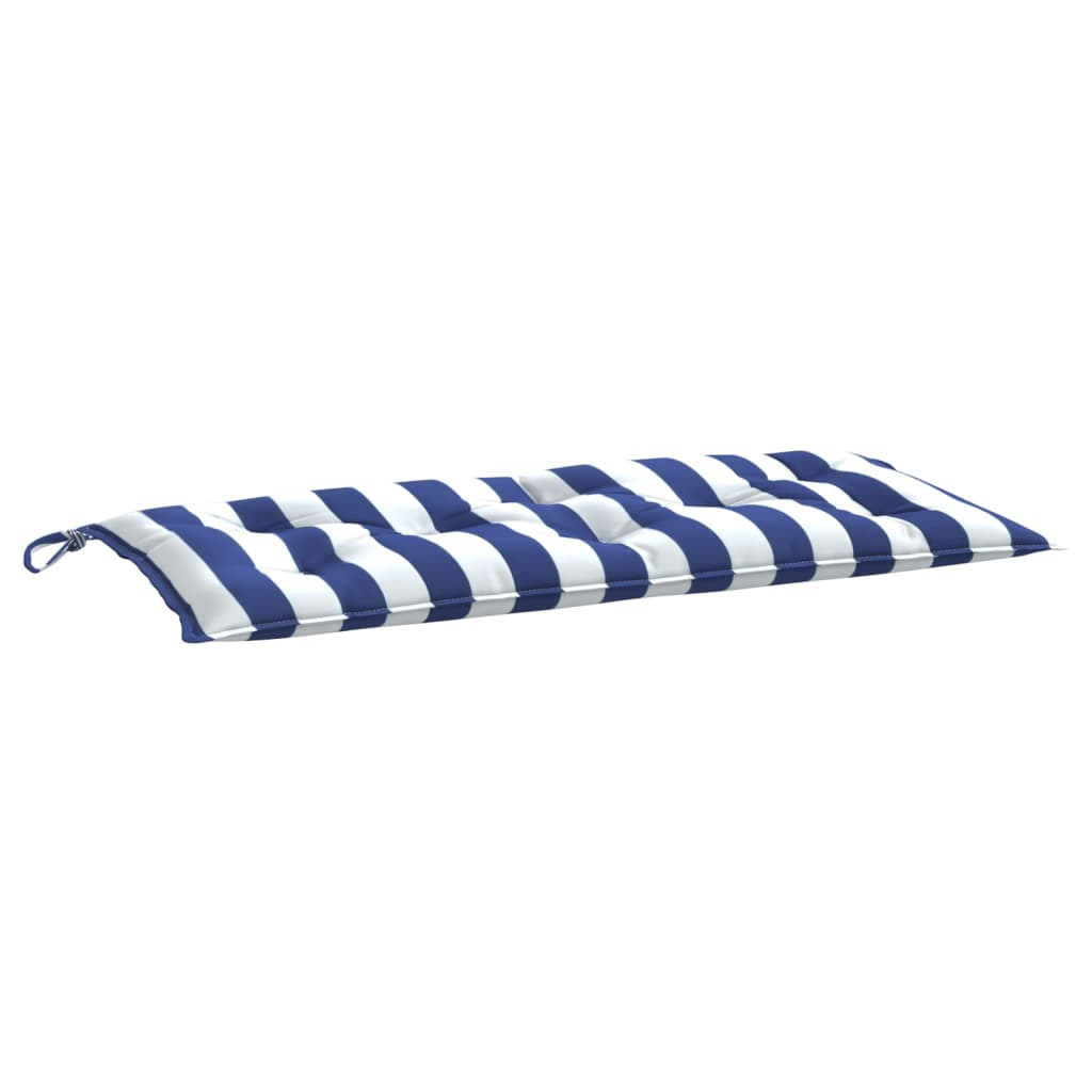 vidaXL Garden Bench Cushion Blue&White Stripe 39.4"x19.7"x2.8" Oxford Fabric