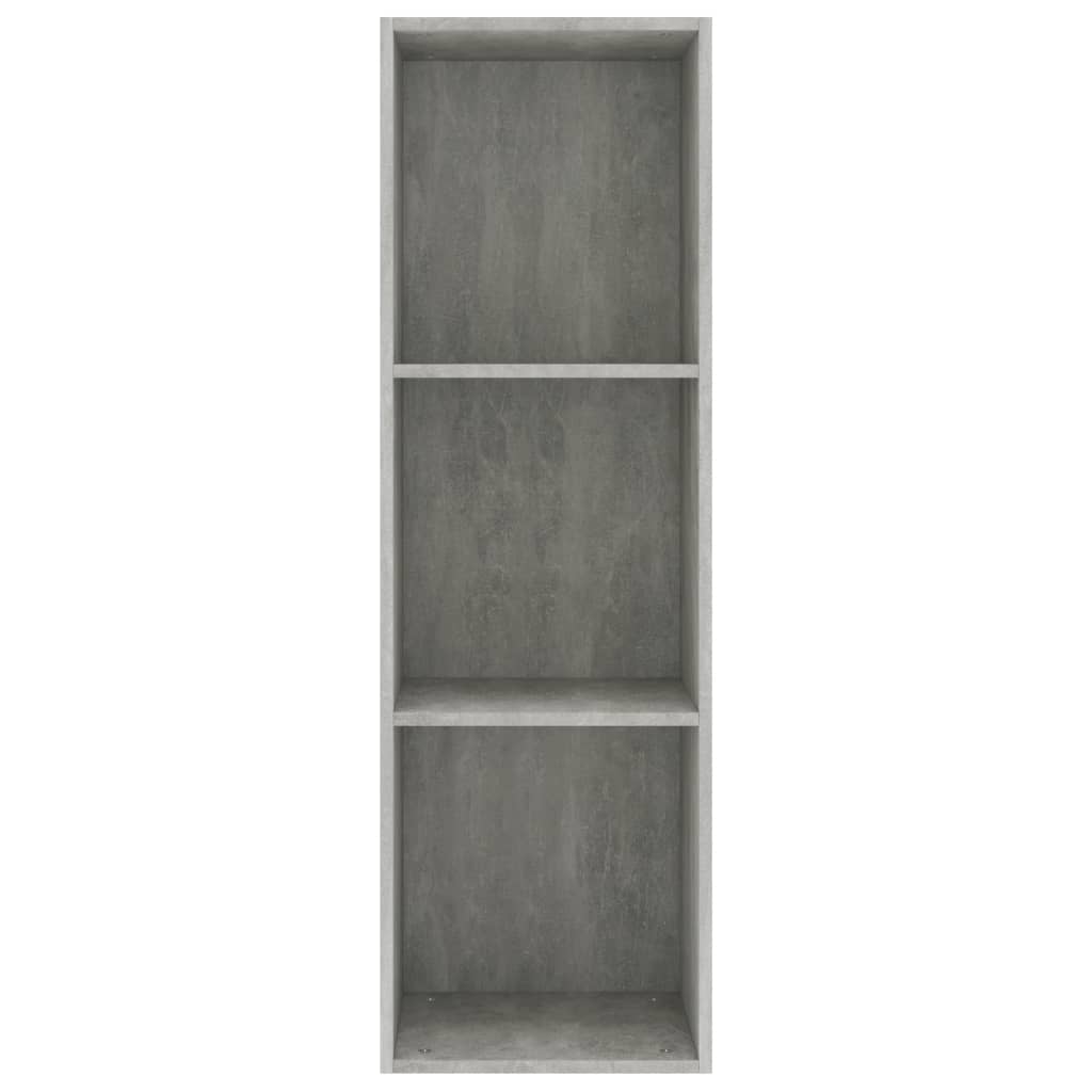 vidaXL Book Cabinet/TV Stand Concrete Gray 14.2"x11.8"x44.9" Engineered Wood