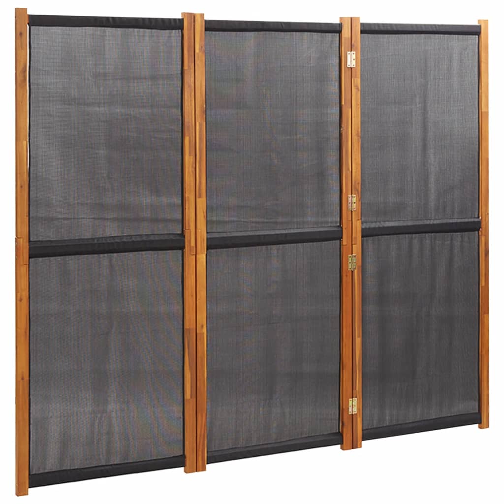 vidaXL 3-Panel Room Divider Black 82.7"x70.9"