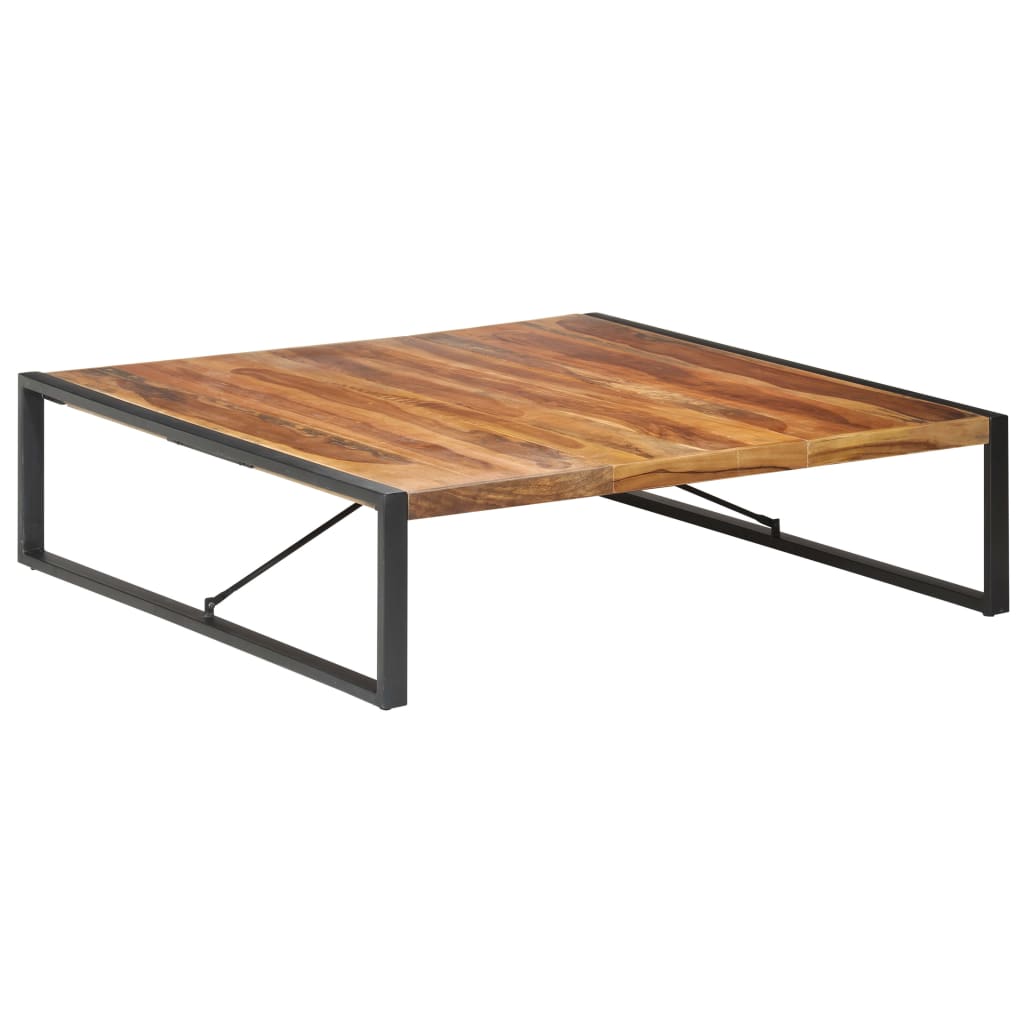 vidaXL Coffee Table 55.1"x55.1"x15.7" Solid Wood with Sheesham Finish