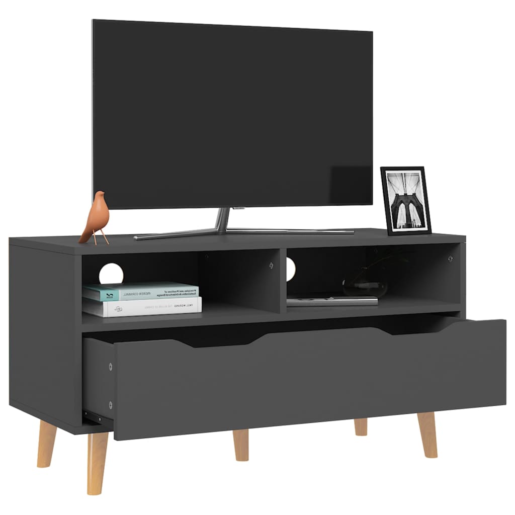 vidaXL TV Cabinet Gray 35.4"x15.7"x19.1" Chipboard