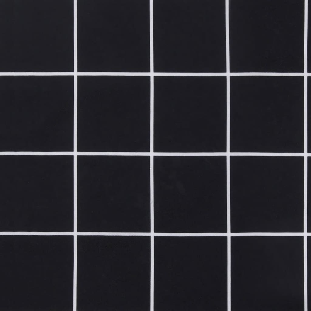 vidaXL Bench Cushion Black Check Pattern 70.9"x19.7"x2.8" Fabric